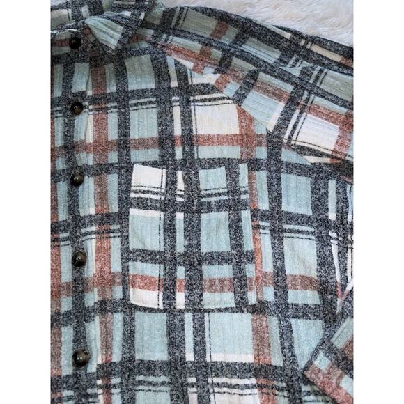 Modish Rebel Women’s Sz. S Button Plaid Shirt. Soft, Comfortable - Picture 11 of 15